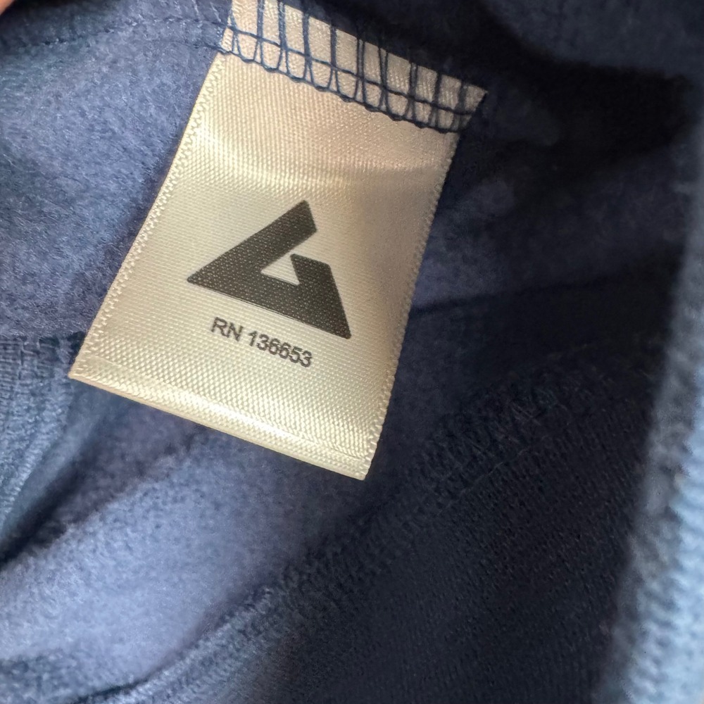 NWOT American Giant Men Midweight Snap Henley Pullover Sweatshirt L Blue Fleece - Picture 6 of 11